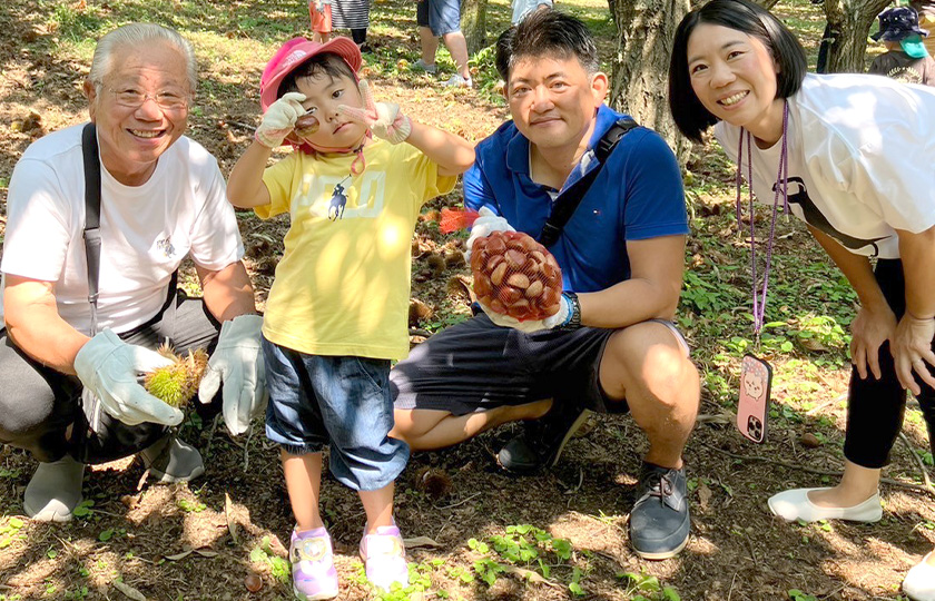 お客様交流イベント栗拾い＆BBQ 昨年度の様子