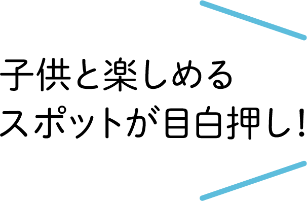 子供と楽しめるスポットが目白押し！