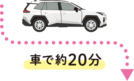 車で約20分