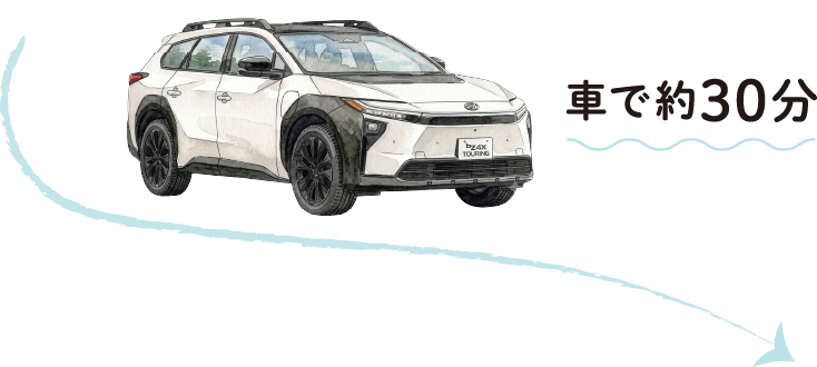 車で約30分
