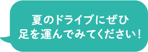 夏のドライブにぜひ足を運んでみてください！
